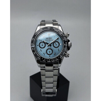 Custom Seiko Mod • Ice Blue Arabic Daytona • 39.5mm